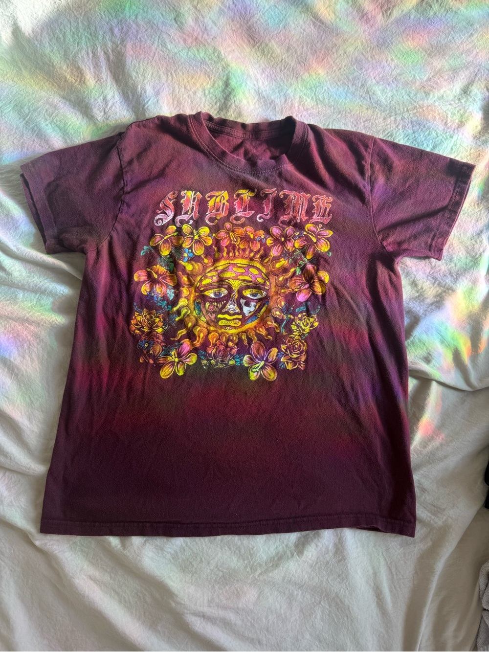 Sublime Graphic Sunflower Tee - Maroon